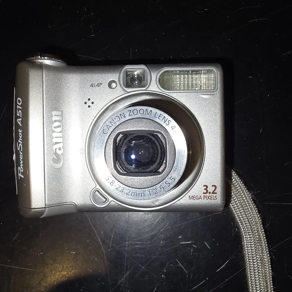 Canon PowerShot A510 Digital Camera, Zoom Lens 4X Silver W Dc 60 Read Descriptio